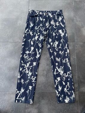 Louis Vuitton leaf jeans men